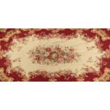 An Aubusson-style flatweave carpet,