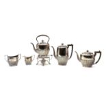 A silver plated five piece tea and coffee service,