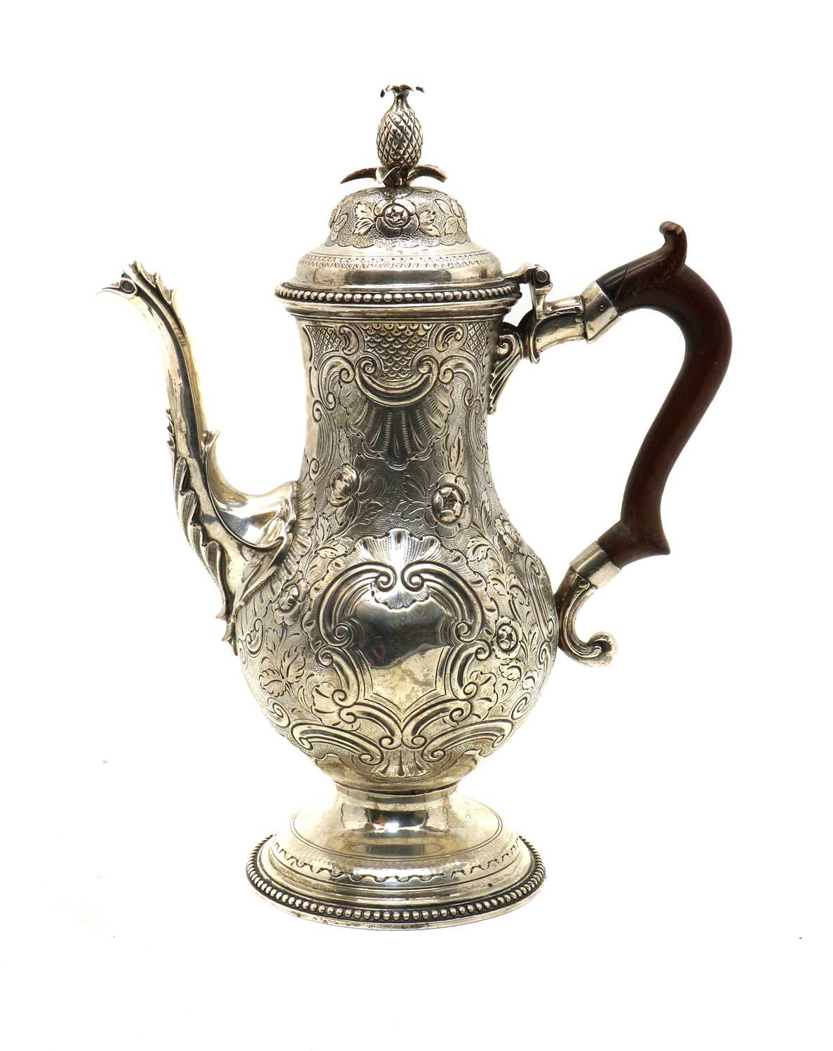 A George III silver coffee pot