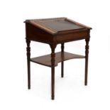 A Victorian walnut davenport or clerk's desk