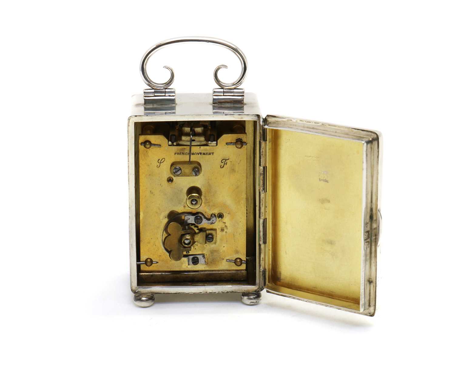 A miniature silver carriage timepiece, - Image 2 of 4
