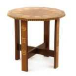 'Twelves signs of the Zodiac' an inlaid side table,