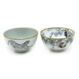 A pair of Hermes 'Carnets D'Equatur' porcelain bowls,