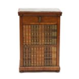 A French walnut bedside cupboard,