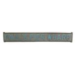 A cast iron 'St Pauls Pier Wharf' sign