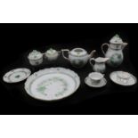 A Herend porcelain ‘Chinese Bouquet’ pattern part cabaret service,