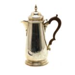 A George III style silver coffee pot,