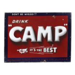A 'Camp Coffee' enamelled advertising sign,