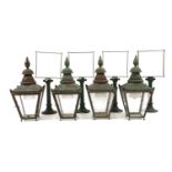 A set of four copper 'Sugg Windsor' lanterns