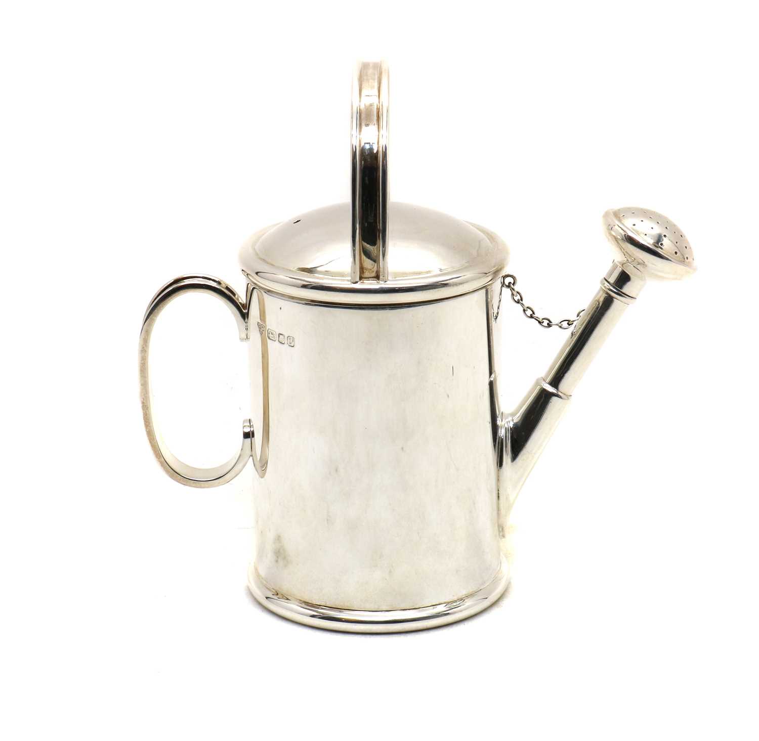 A Garrard & Co novelty silver watering can,