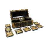 A Chinese gilt lacquered 'Pope Joan' games box,
