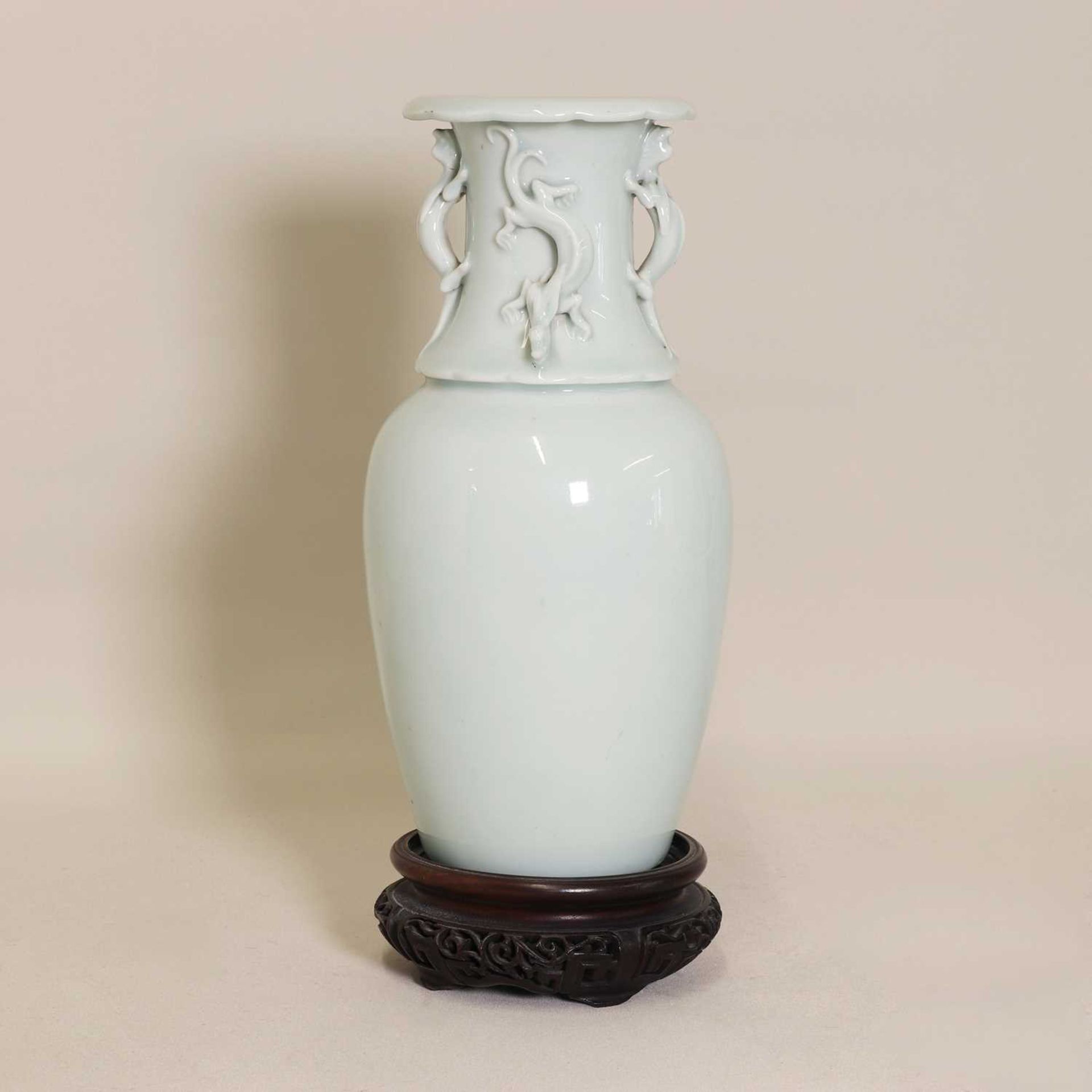 A Chinese celadon-glazed vase,
