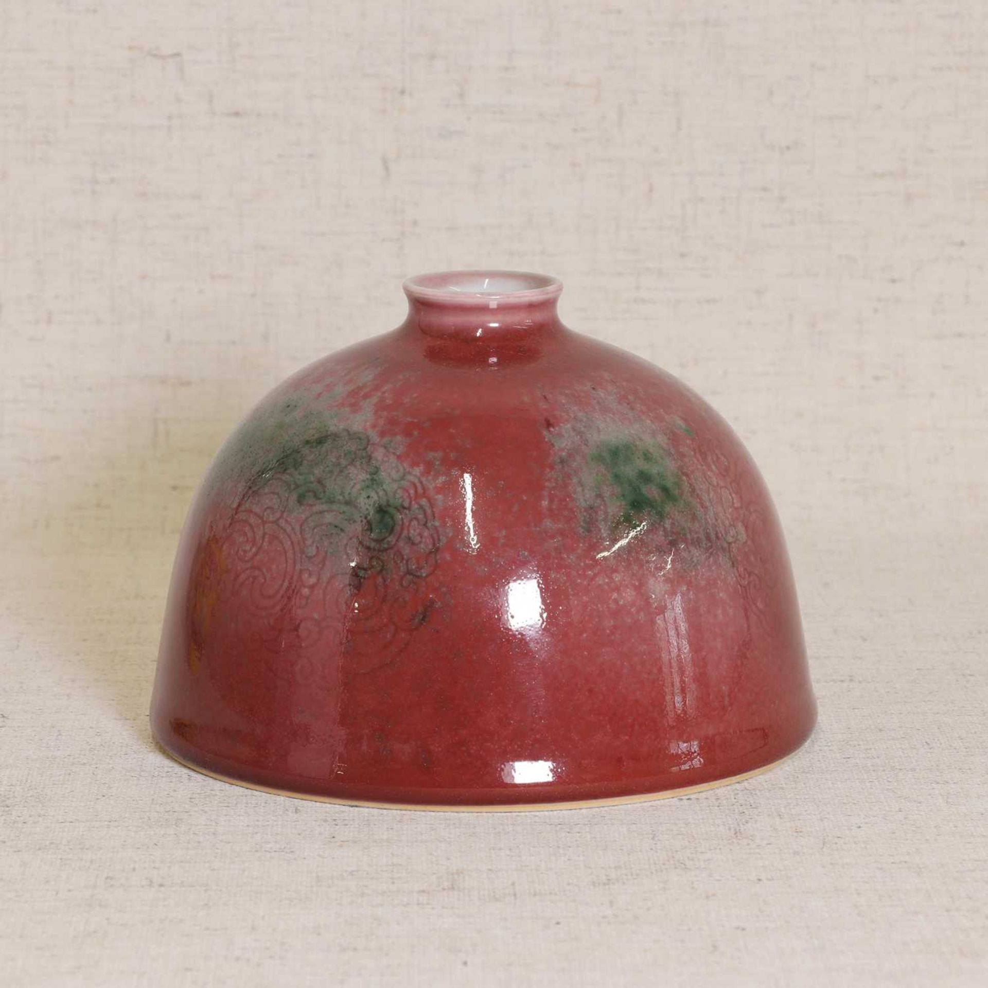 A Chinese peach bloom-glazed beehive waterpot, - Image 2 of 4