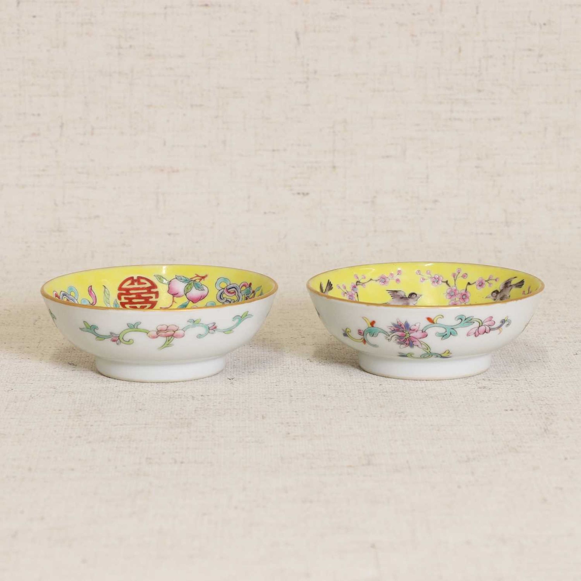 Two Chinese famille rose saucers, - Image 4 of 4
