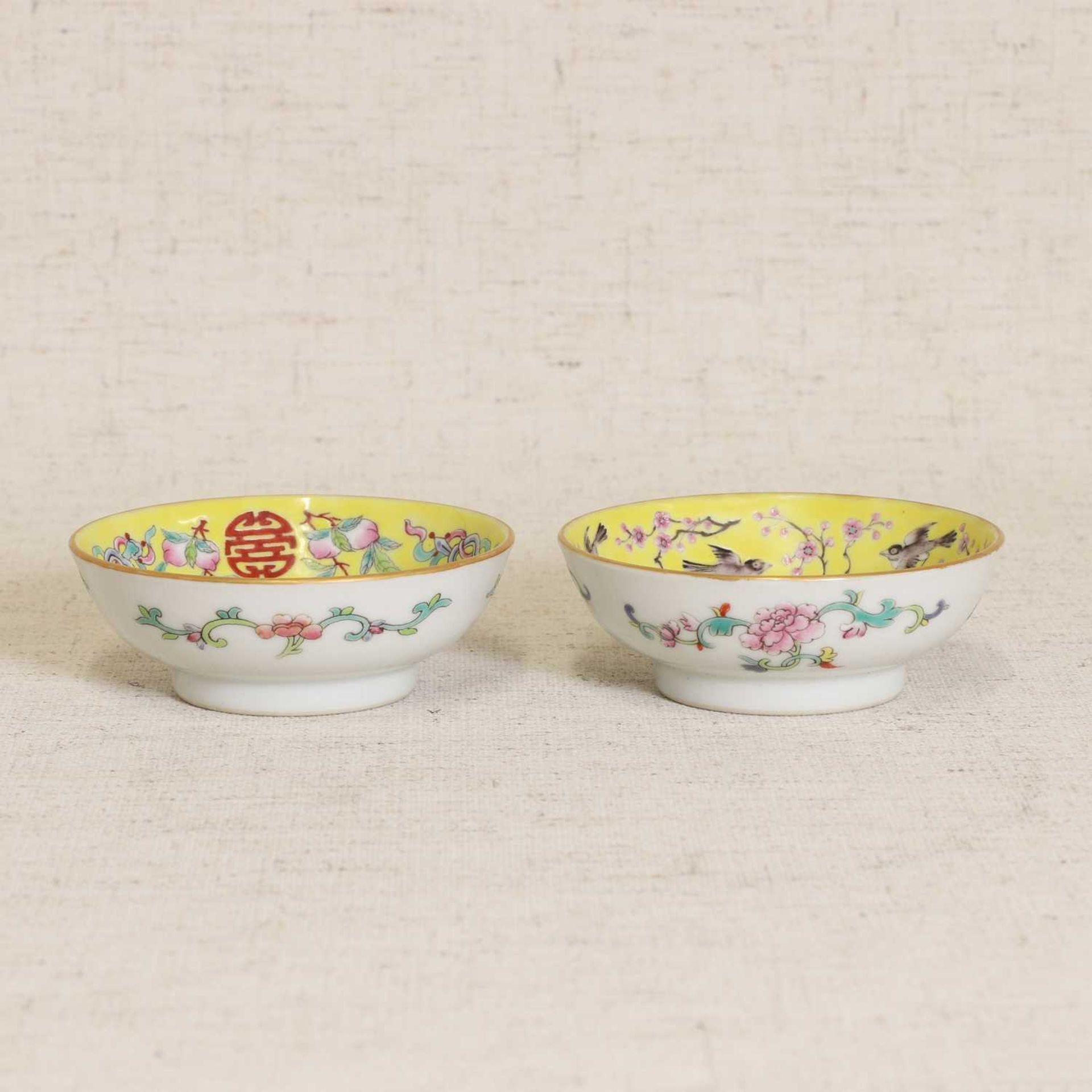 Two Chinese famille rose saucers, - Image 2 of 4