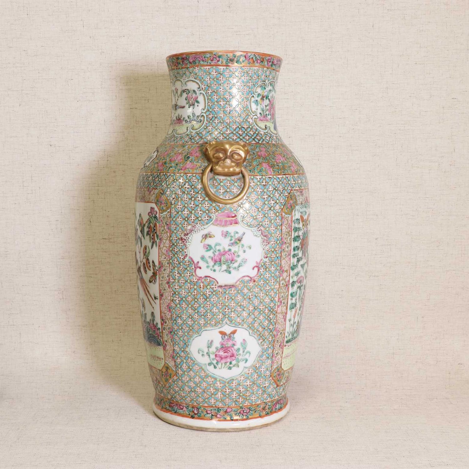 A Chinese Canton famille rose vase, - Image 3 of 5