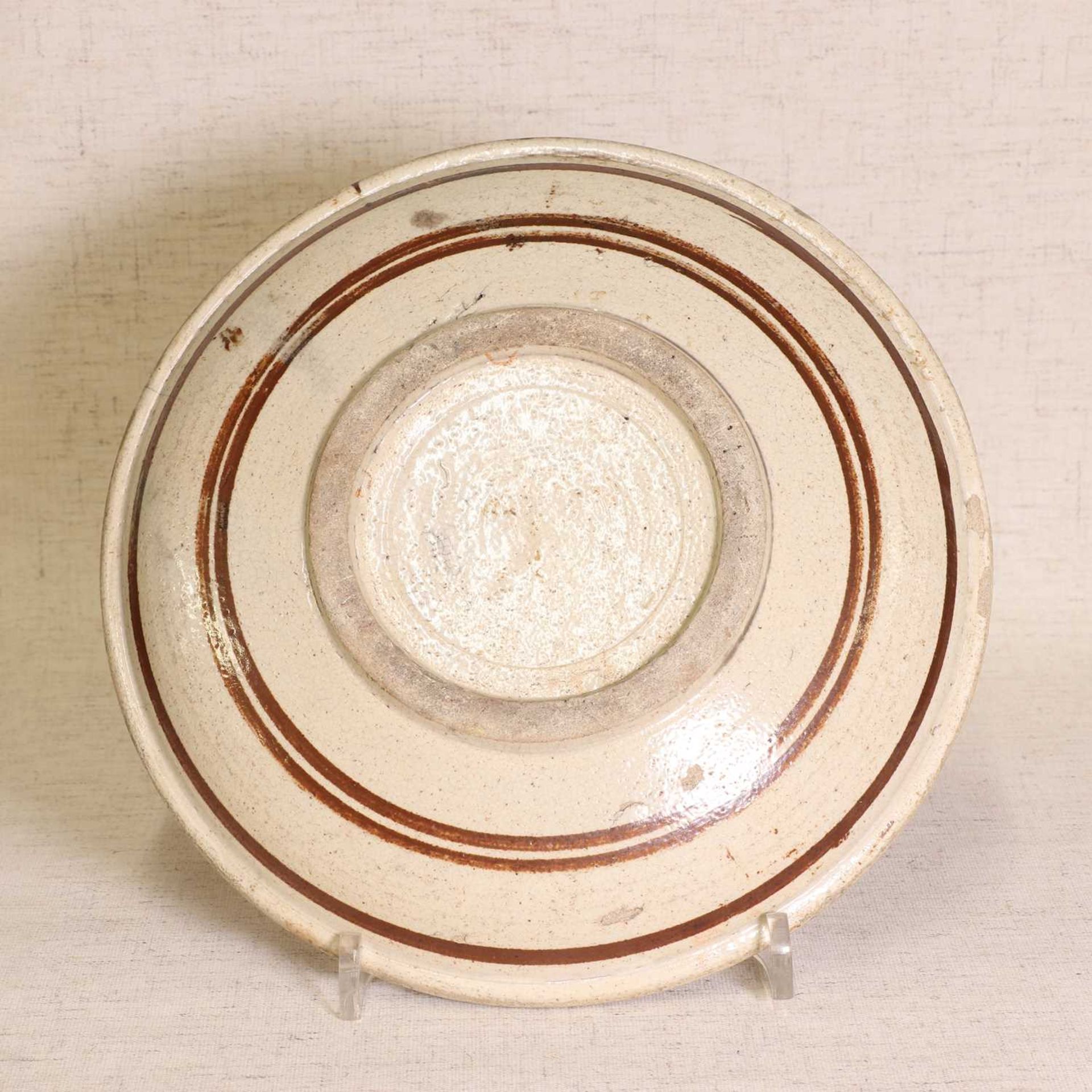 A Japanese Seto ware oil dish (ishizara), - Image 2 of 2