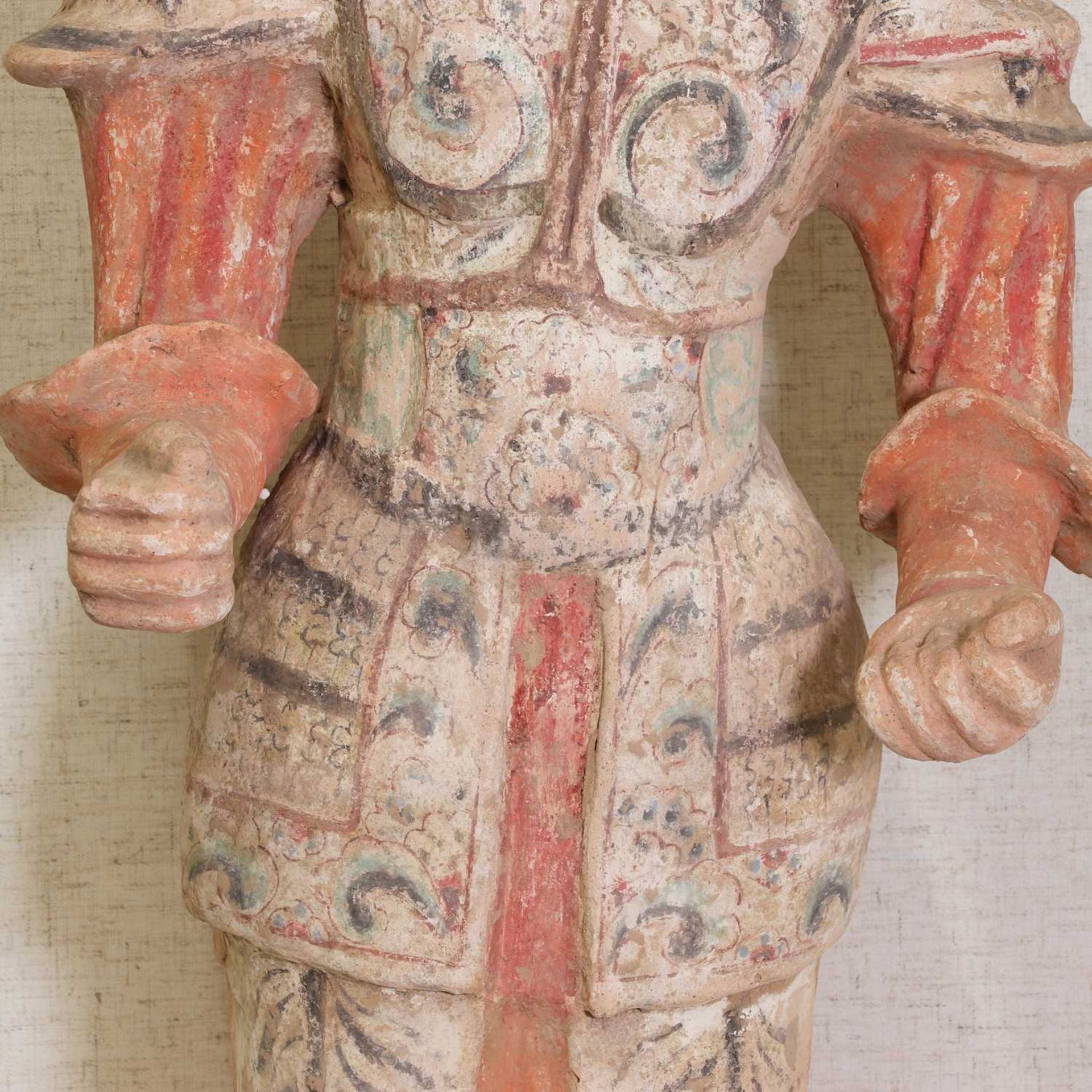 A Chinese pottery figure, - Image 3 of 6