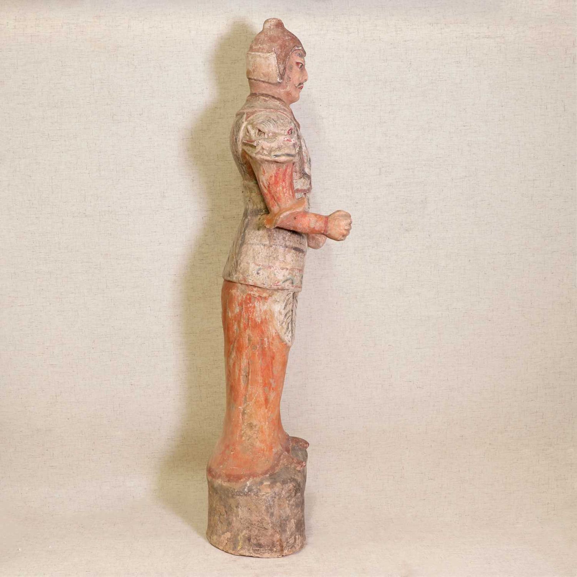 A Chinese pottery figure, - Image 5 of 6