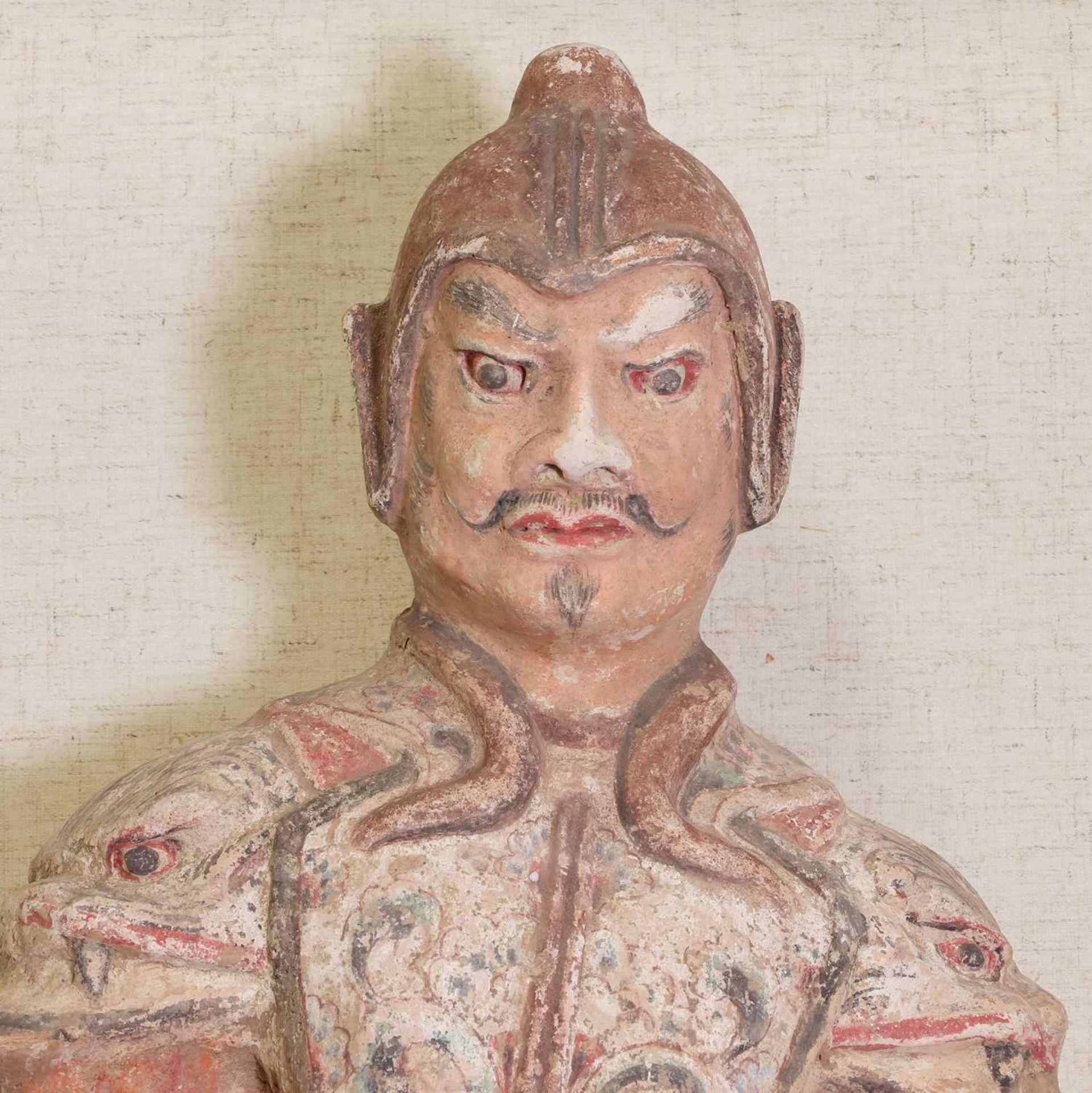 A Chinese pottery figure, - Image 4 of 6