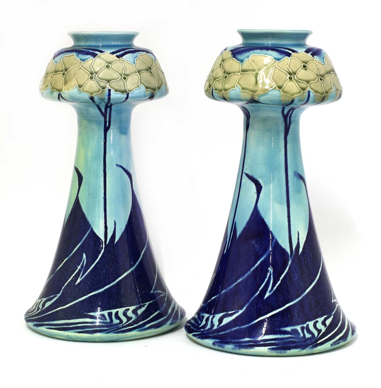 A pair of Minton secessionist vases,