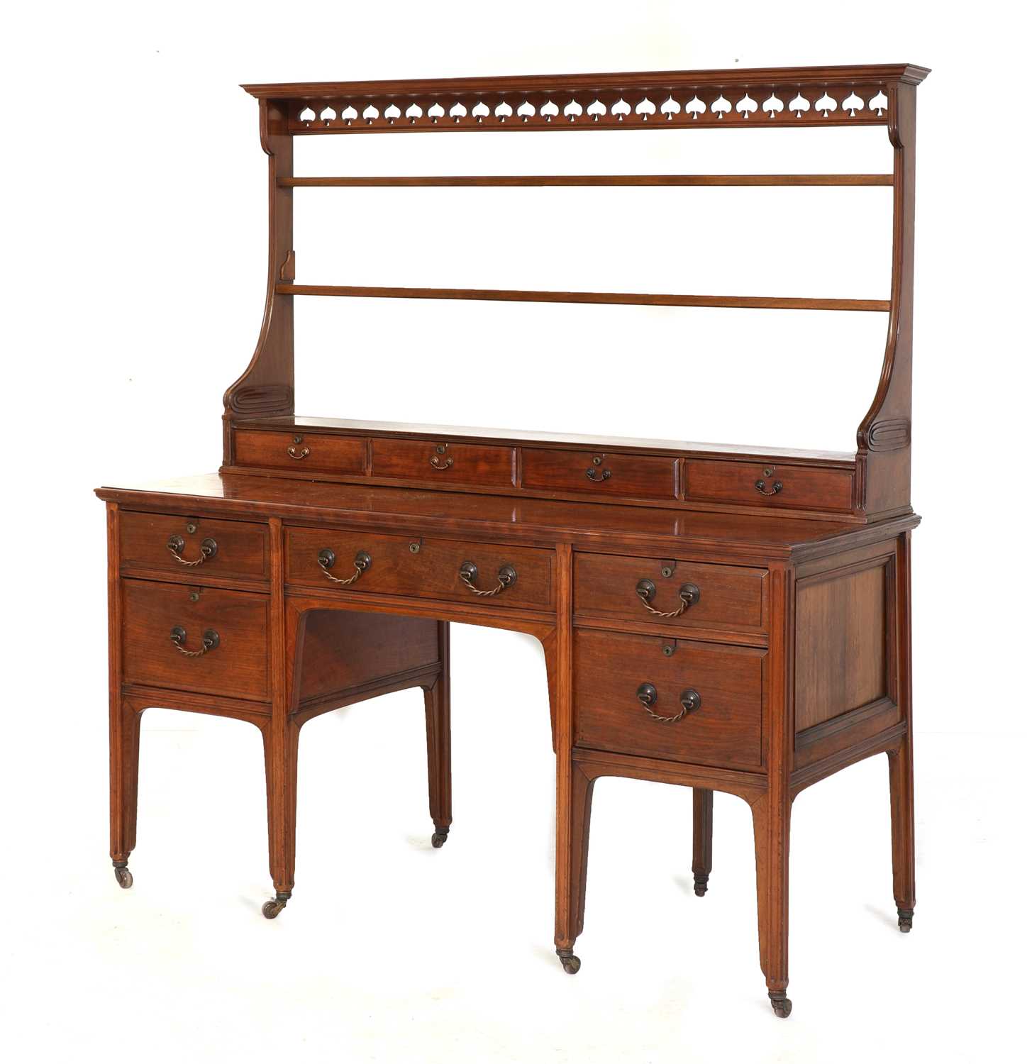 A walnut dresser and rack,