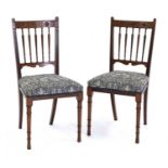 A fine pair of rosewood side chairs,