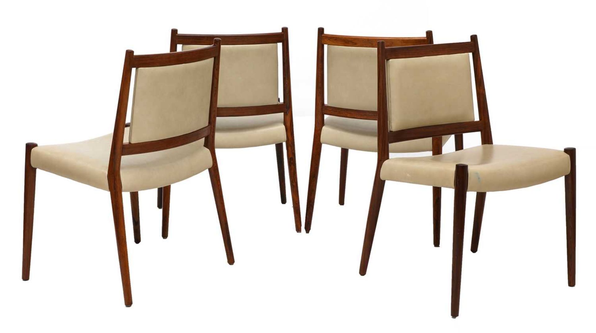 A set of four rosewood dining chairs, § - Image 2 of 9