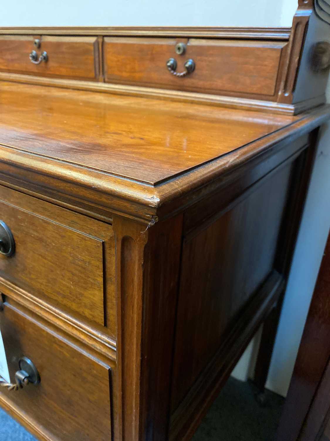 A walnut dresser and rack, - Image 7 of 8