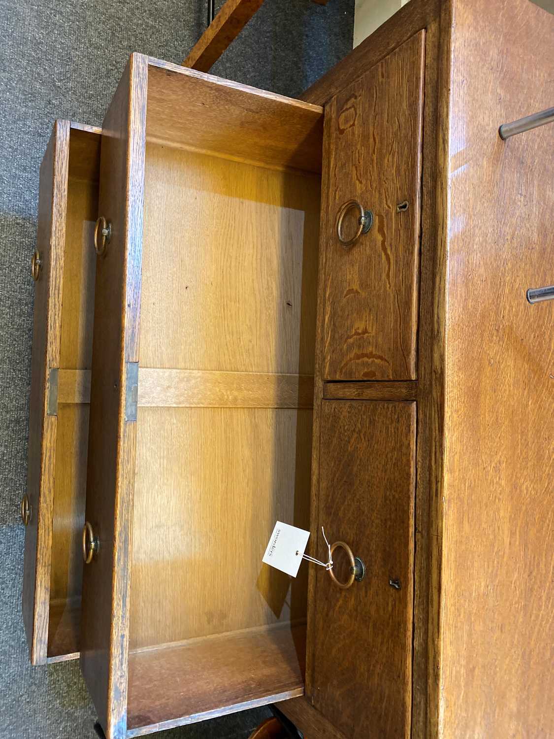 A pair of Arts and Crafts oak chests, - Image 15 of 15