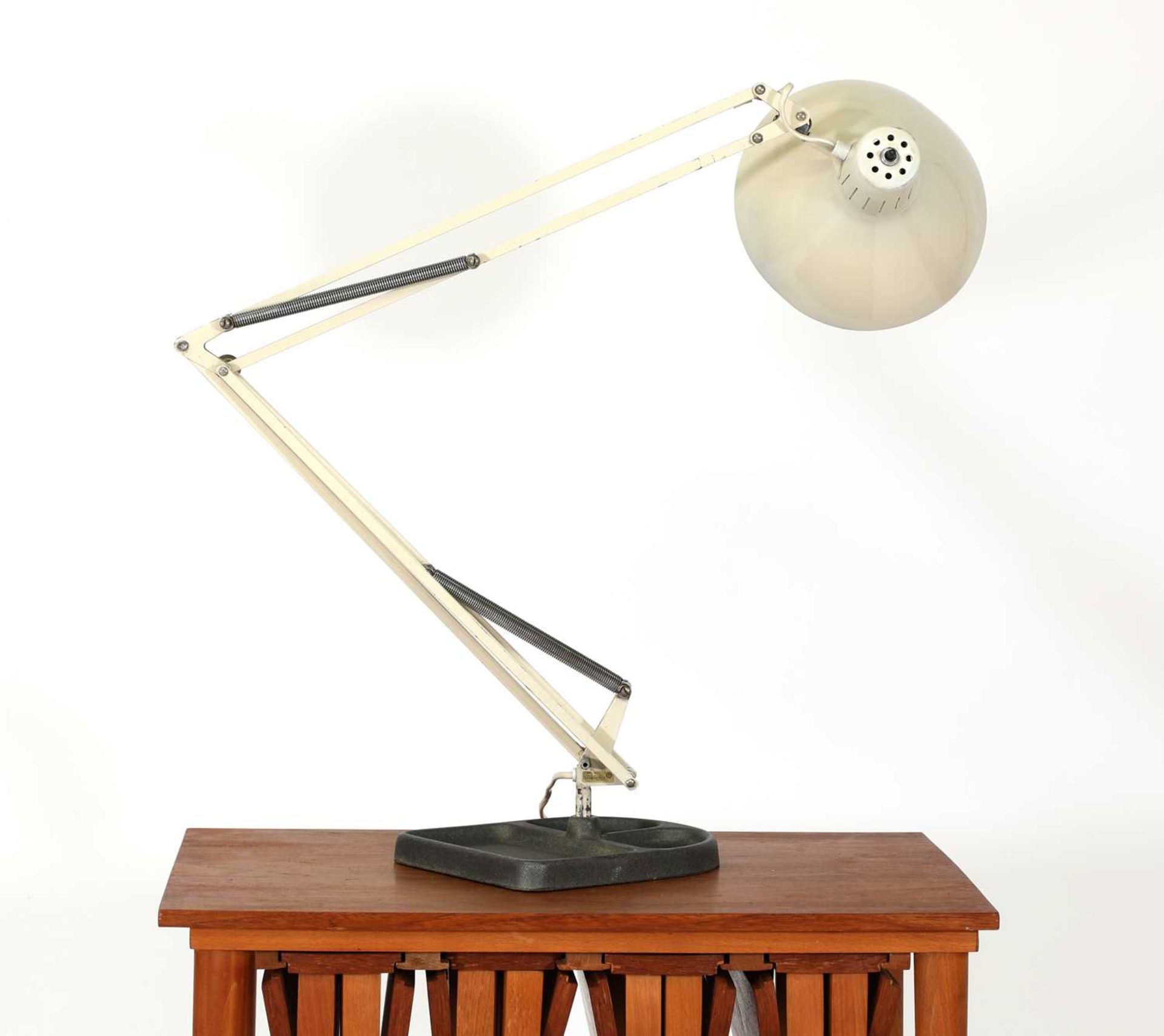 An anglepoise desk lamp,