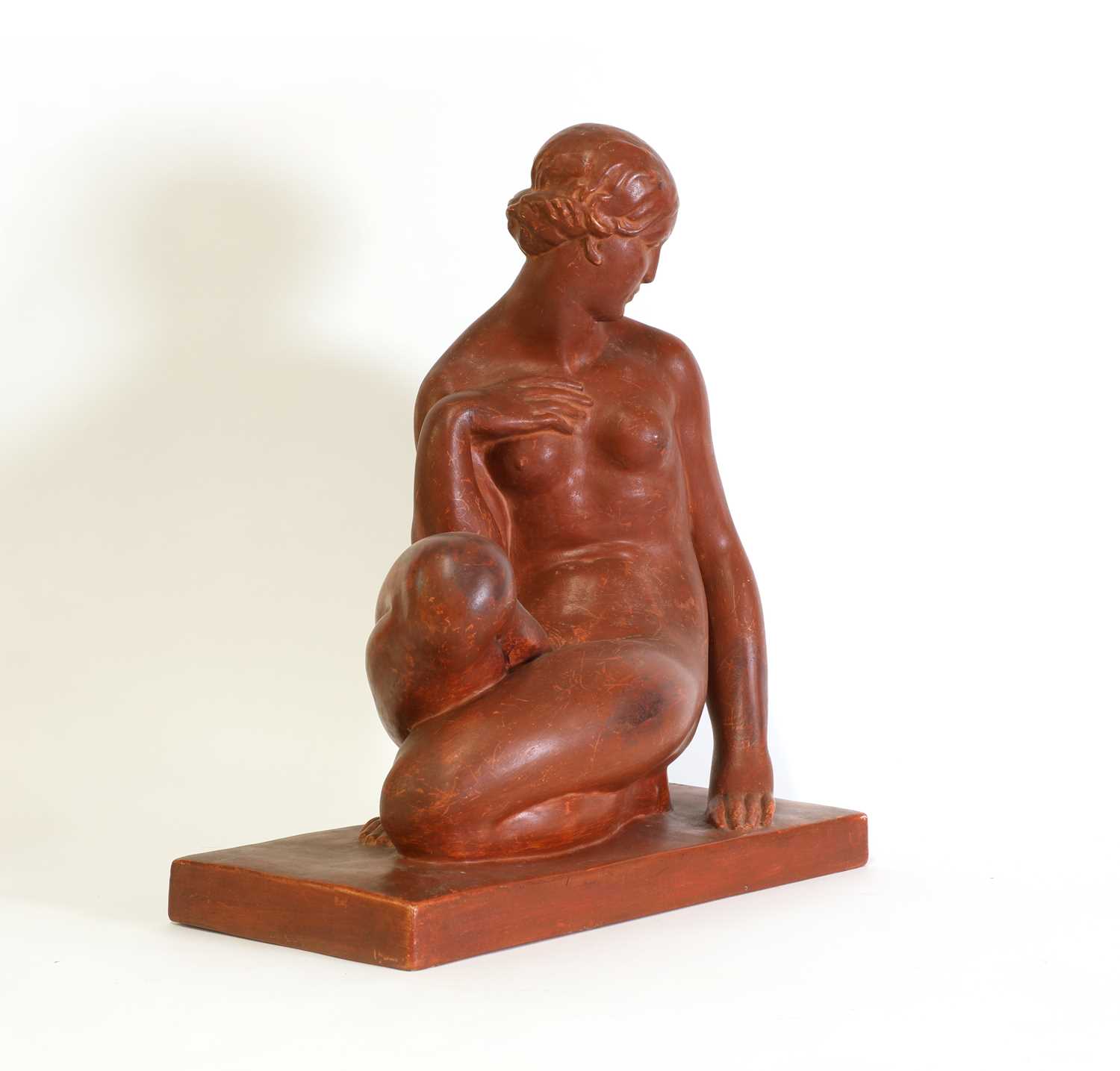 A French Art Deco terracotta figure, - Image 2 of 5