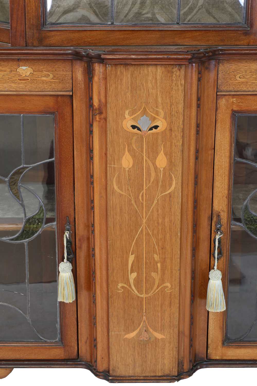 A mahogany inlaid side cabinet, - Image 6 of 8