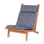 A Danish oak 'GE-375' lounge chair,