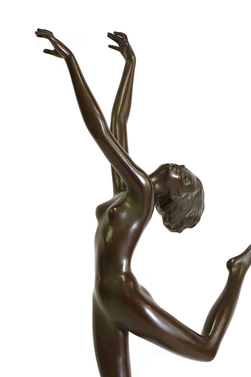 An Art Deco patinated bronze figure of a dancer, - Image 5 of 6