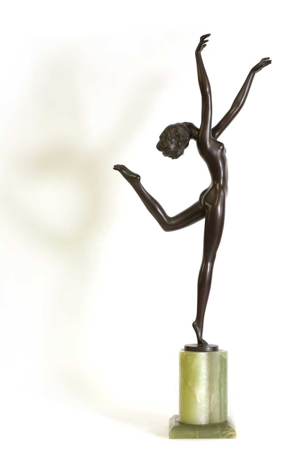 An Art Deco patinated bronze figure of a dancer, - Image 6 of 6