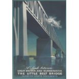 A Danish State Railways 'The Little Belt Bridge' poster,