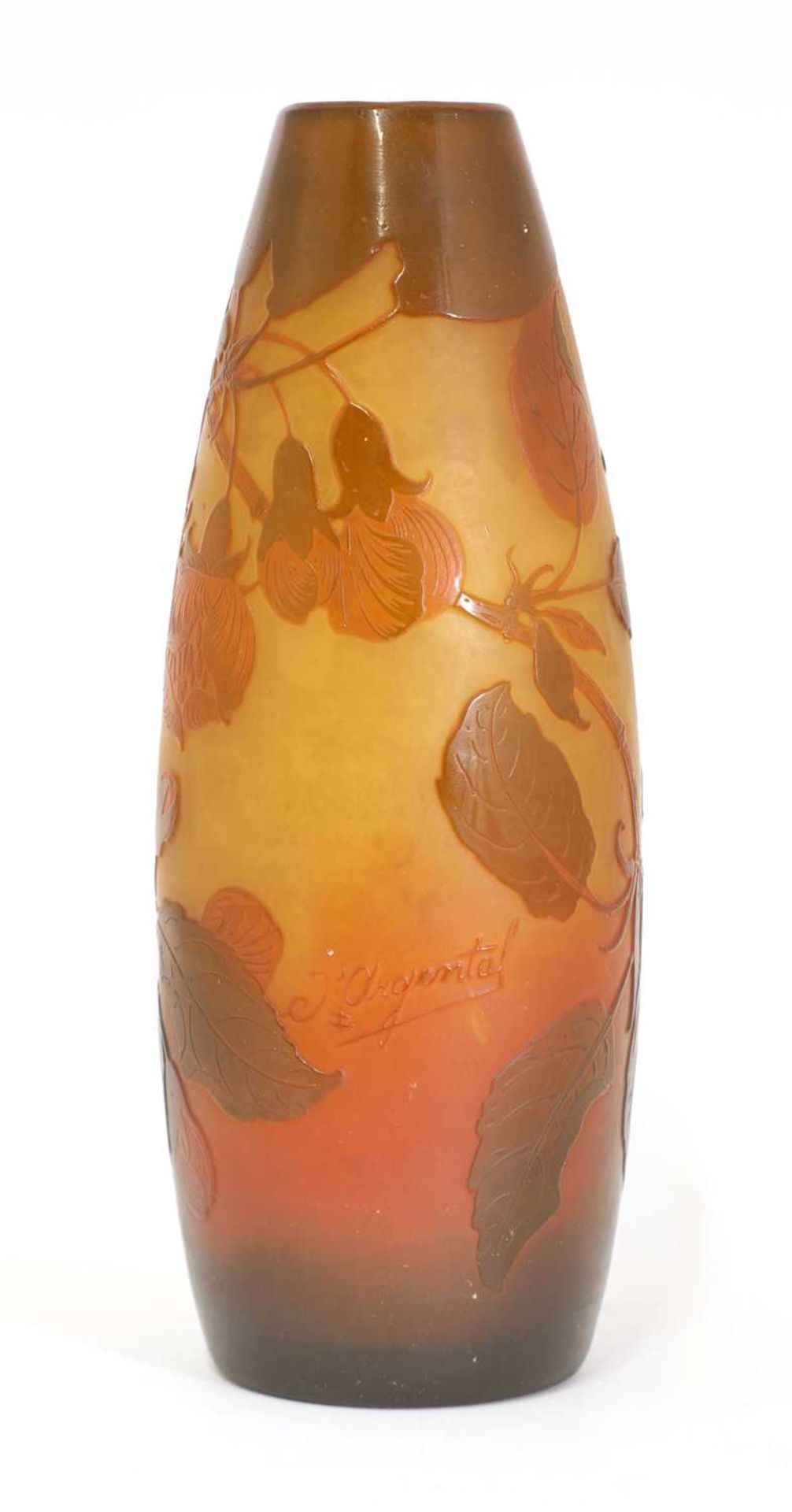 A D'Argental cameo glass vase, - Bild 3 aus 4