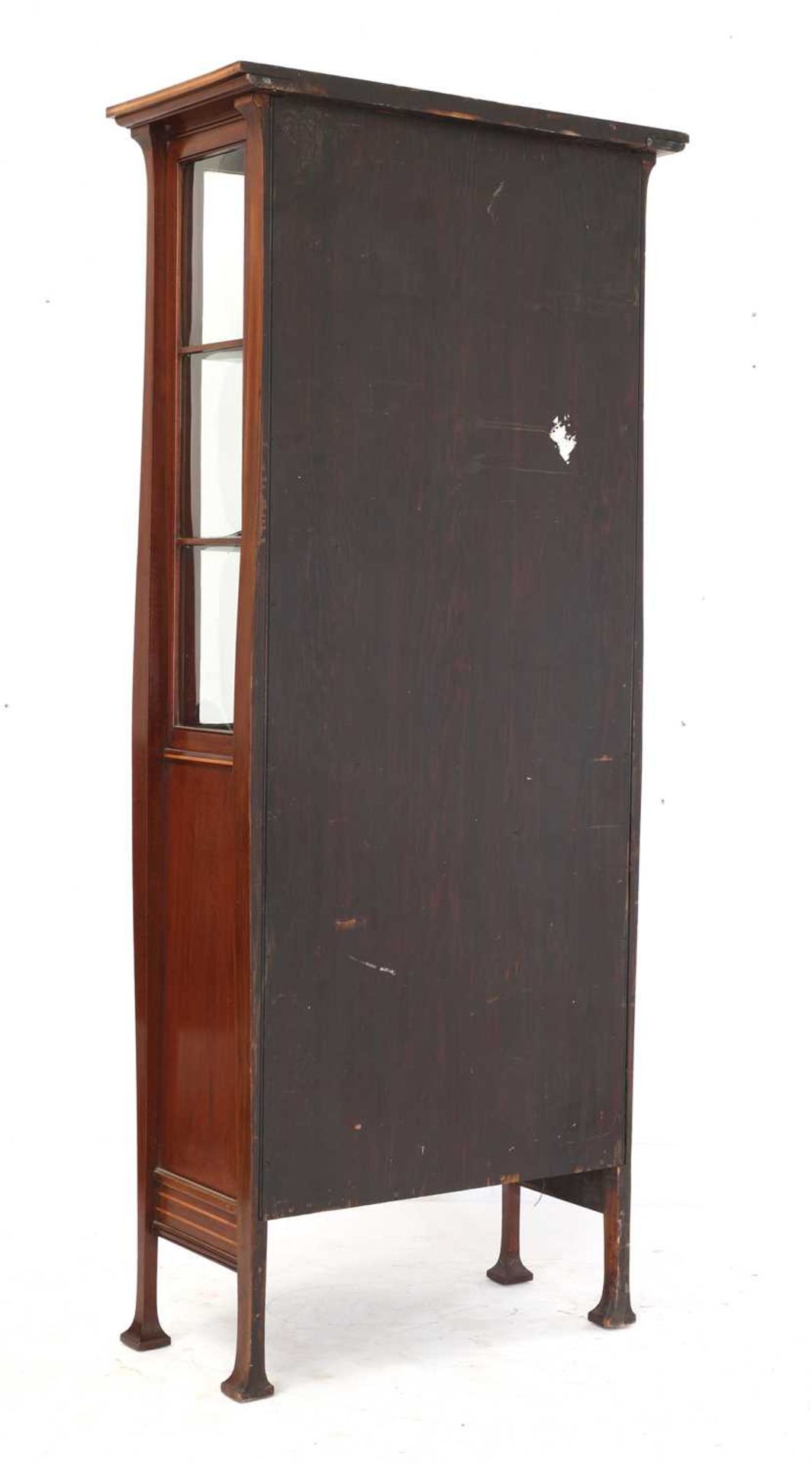 A mahogany inlaid display cabinet, - Image 3 of 5