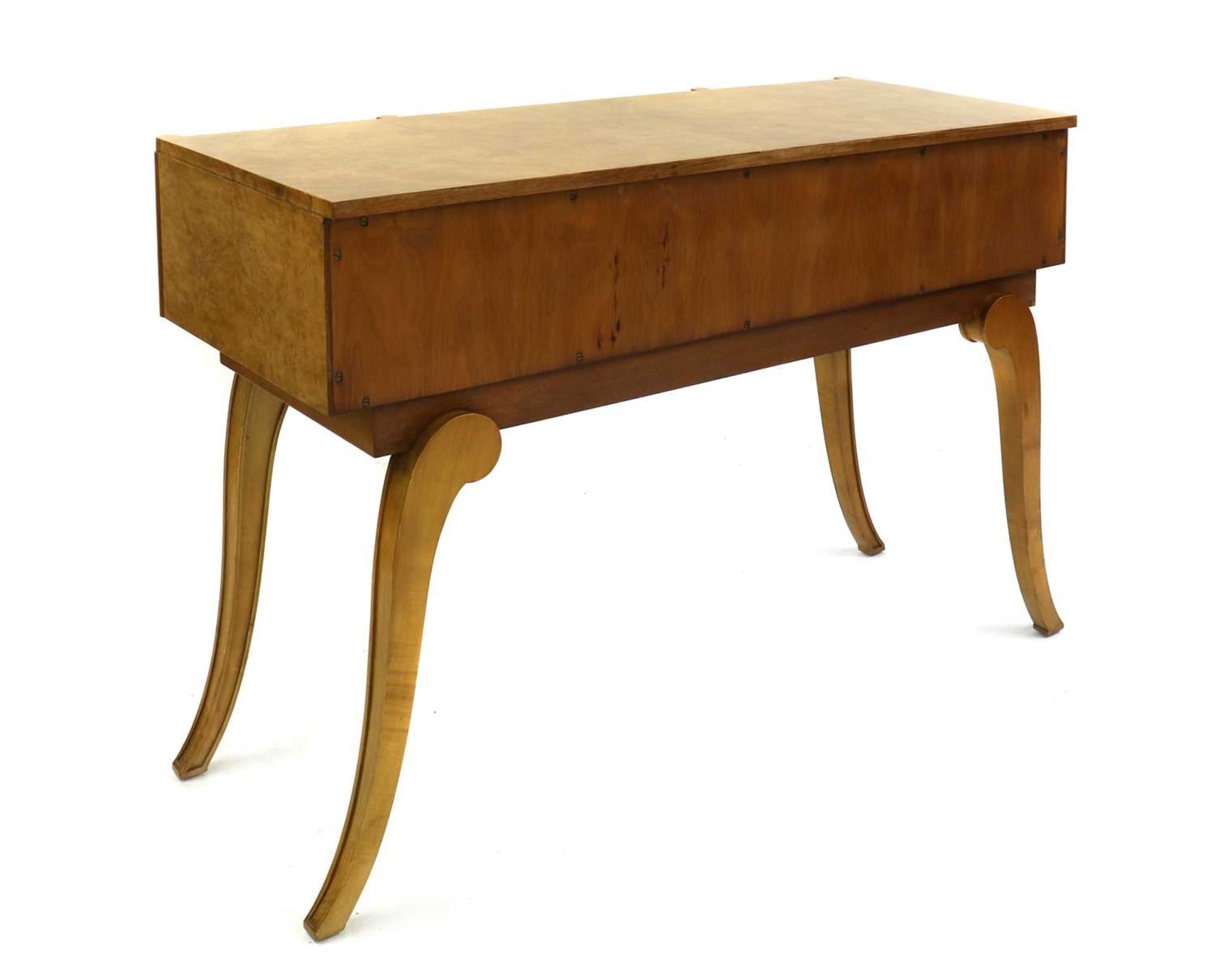 An Art Deco burr maple console table, - Image 2 of 5