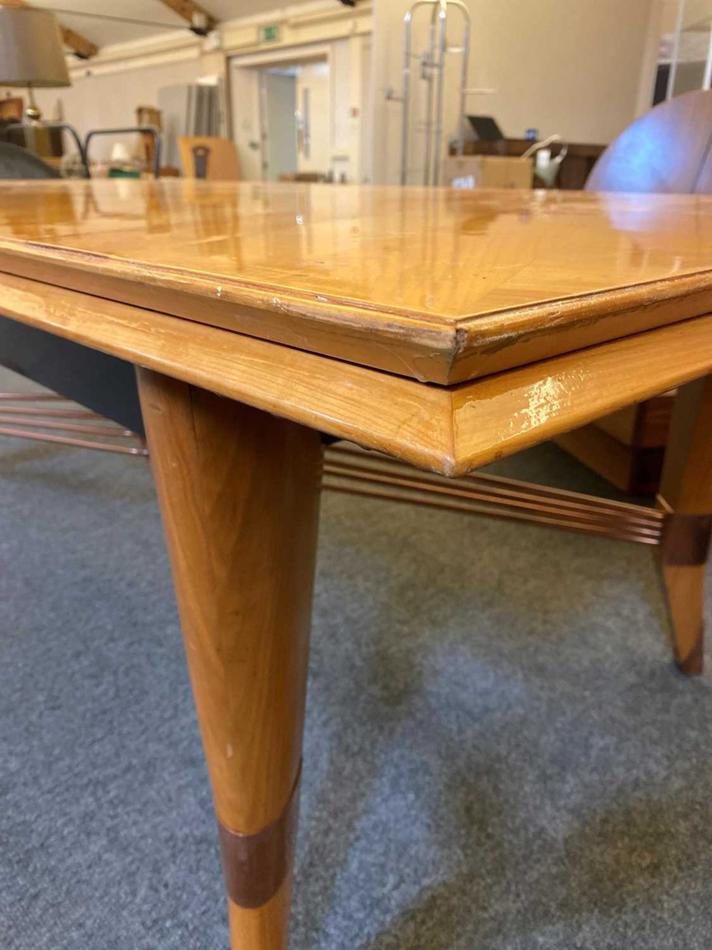 An Art Deco maple dining table, - Bild 6 aus 13