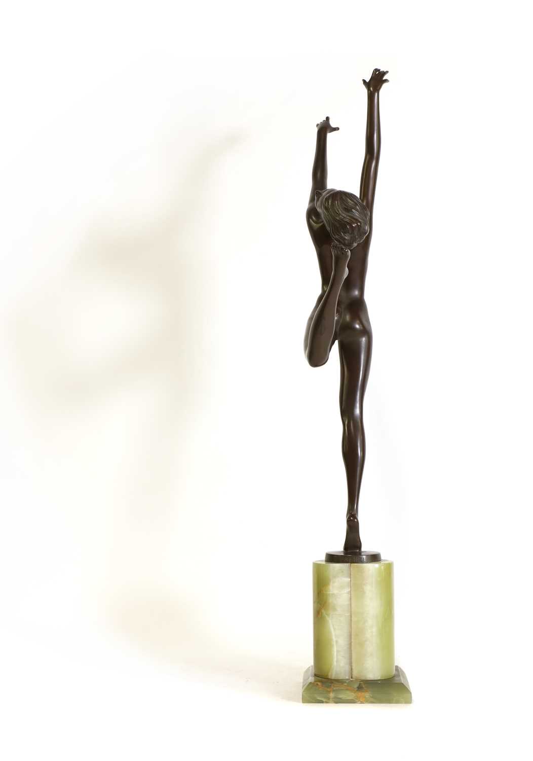 An Art Deco patinated bronze figure of a dancer, - Image 4 of 6