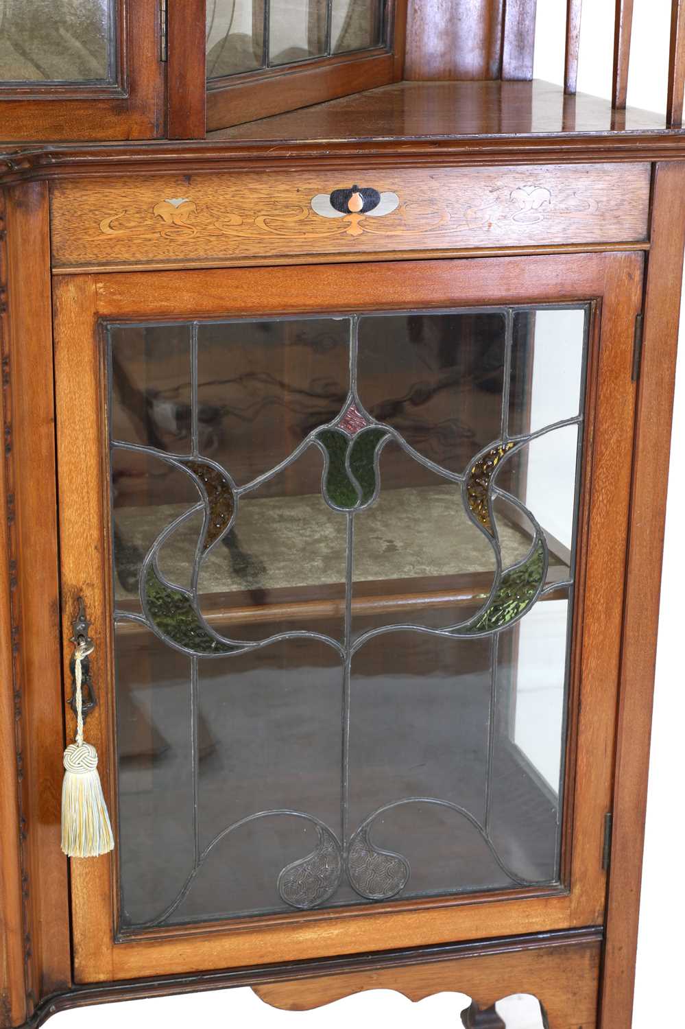 A mahogany inlaid side cabinet, - Image 5 of 8