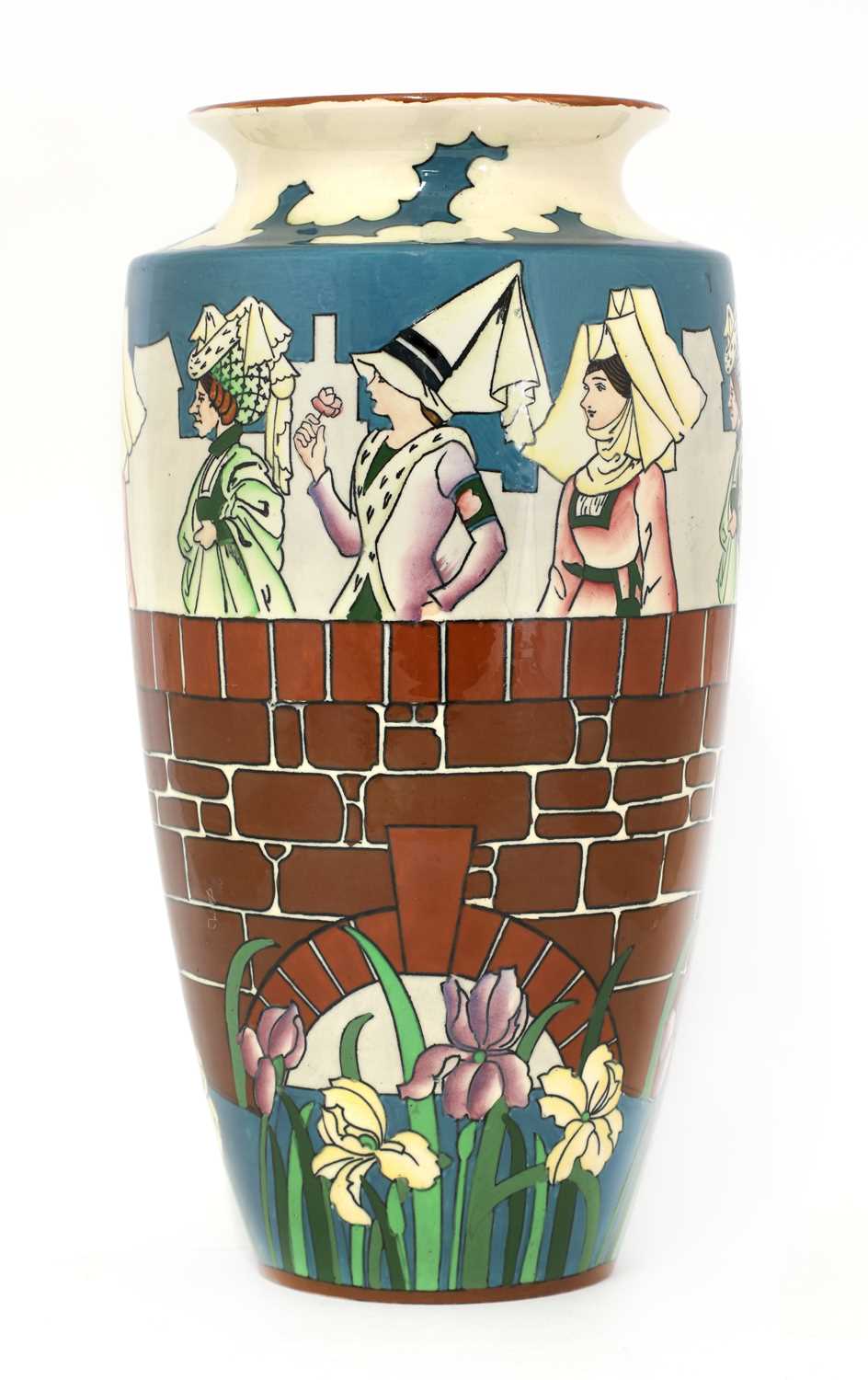 A Wileman and Co. Intarsio vase,