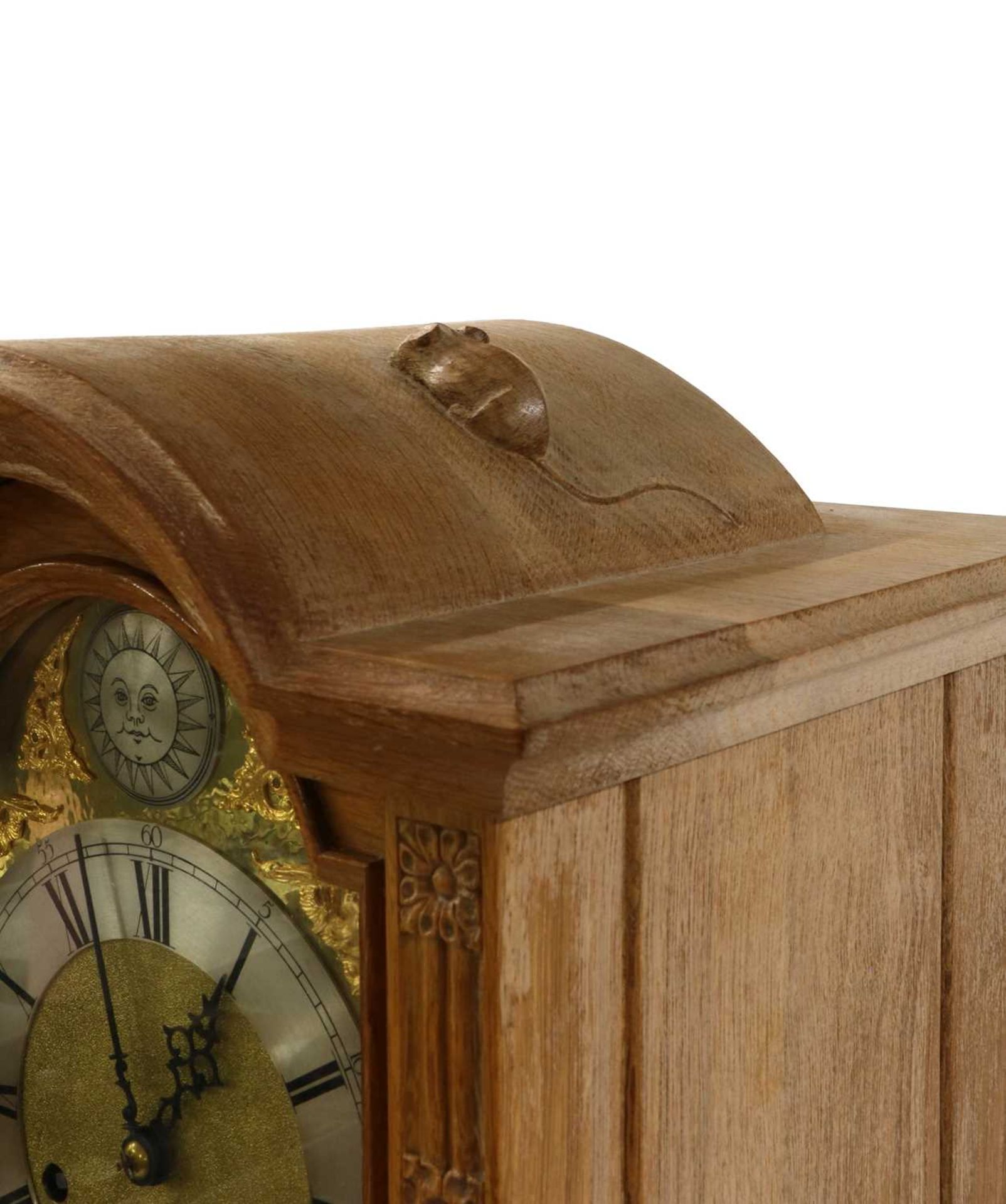 A Robert 'Mouseman' Thompson oak grandmother clock, - Bild 5 aus 16