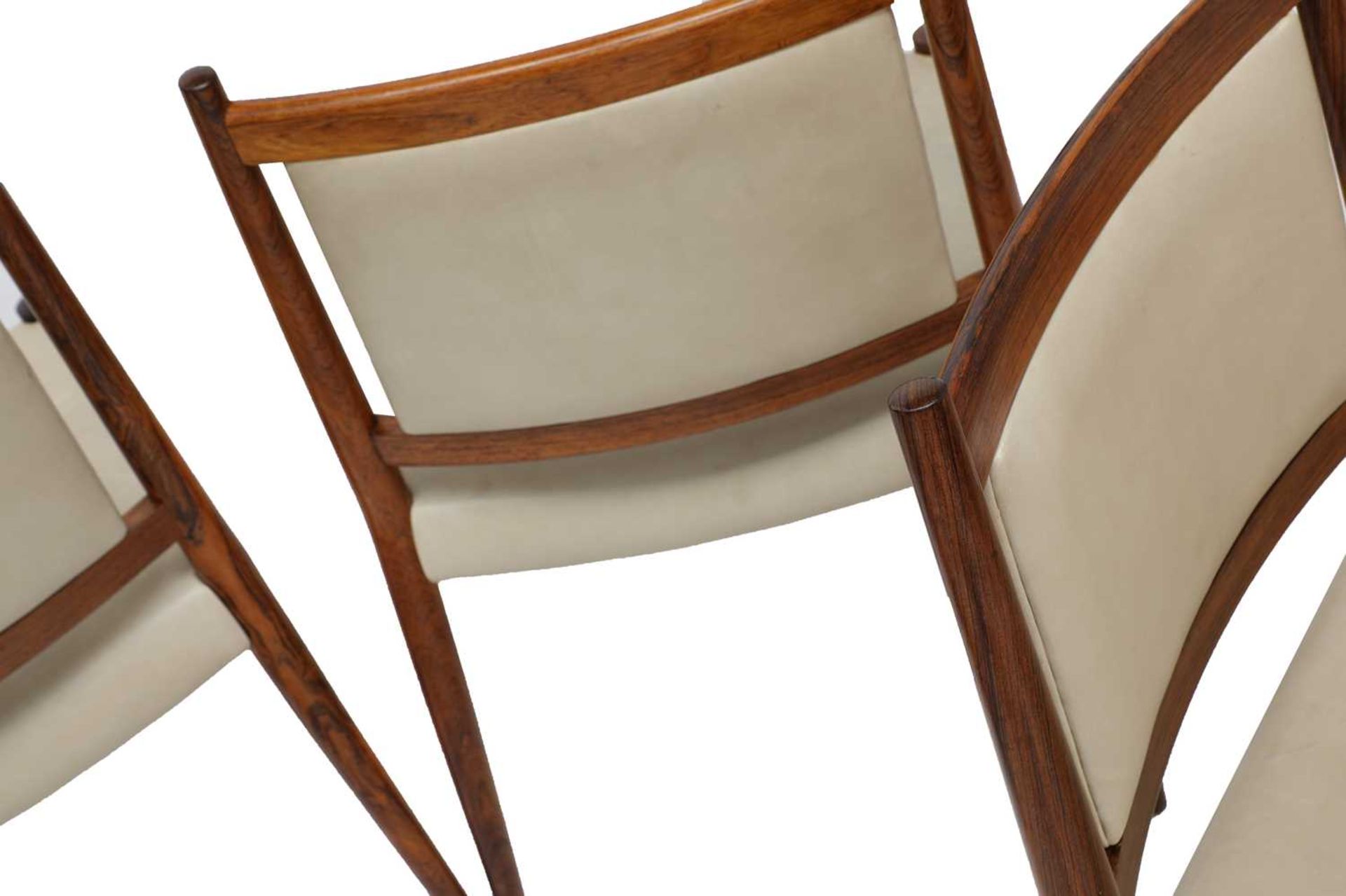 A set of four rosewood dining chairs, § - Image 3 of 9