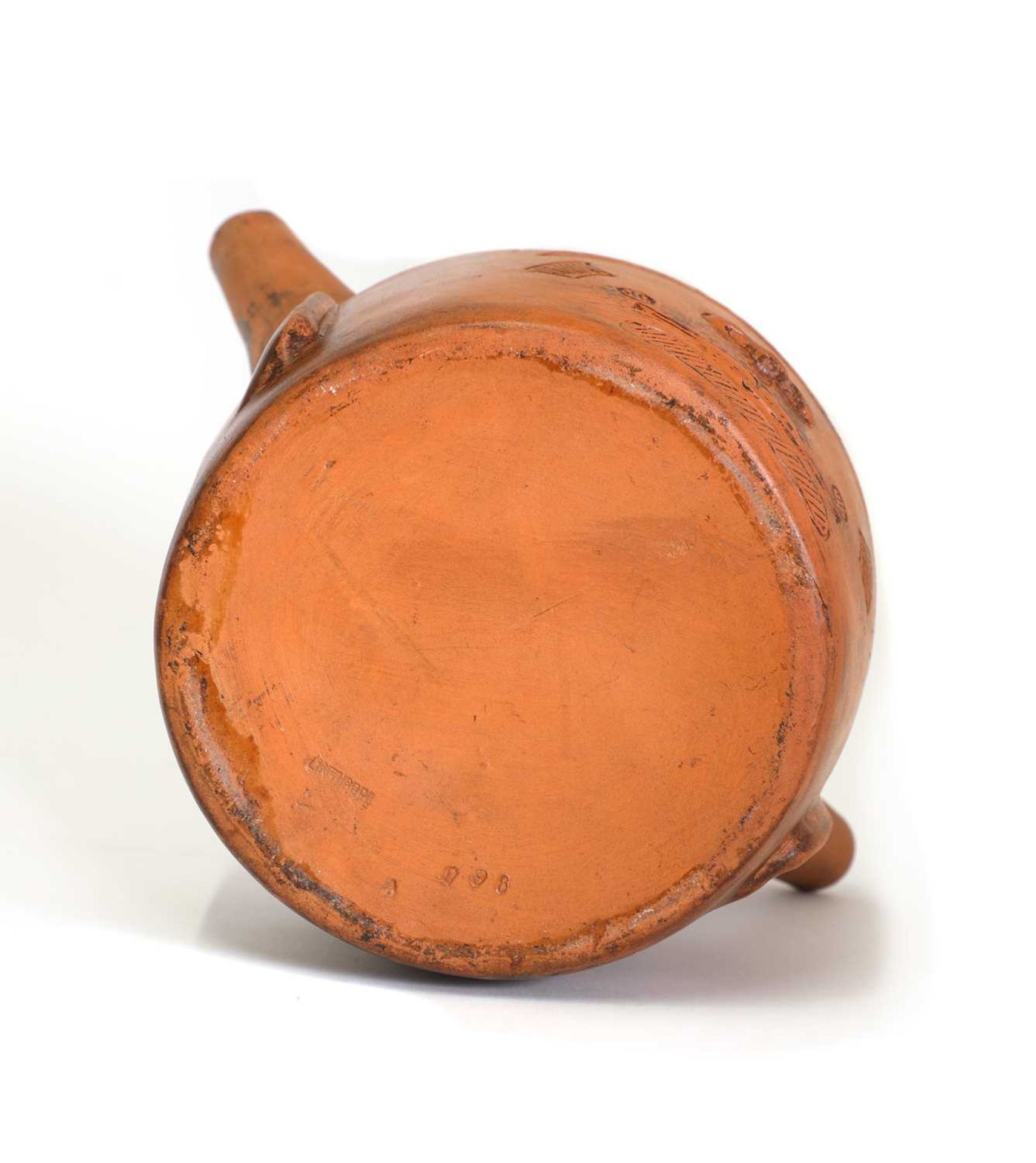 A Linthorpe pottery 'Peruvian' whistling flask, - Image 4 of 4