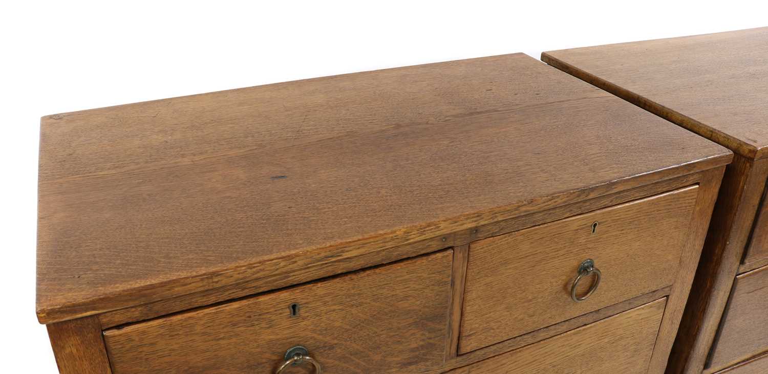 A pair of Arts and Crafts oak chests, - Image 2 of 15