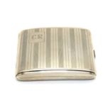 A sterling silver cigarette case,