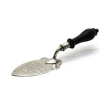 A silver presentation trowel,